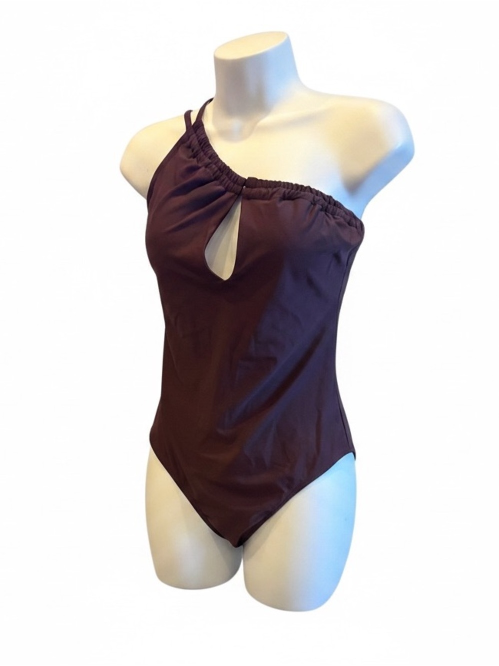 Cupshe Women’s One-Shoulder Tummy Control Swimsuit | Plum | Size M | NWT